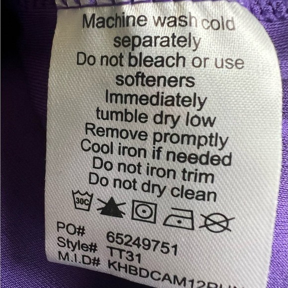 Team 365 Men’s Purple Zone Performance Quarter Zip Shirt - Picture 3 of 6